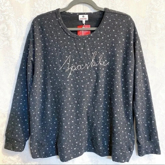 Sundry NWT Gray Sparkle Pullover Sweater Size 1 (Small) Draped Back Detail New - Picture 2 of 14